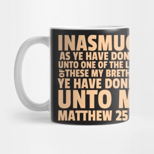 Jesus Vibes Peach Matthew 25:40 Least My Brethren Mug